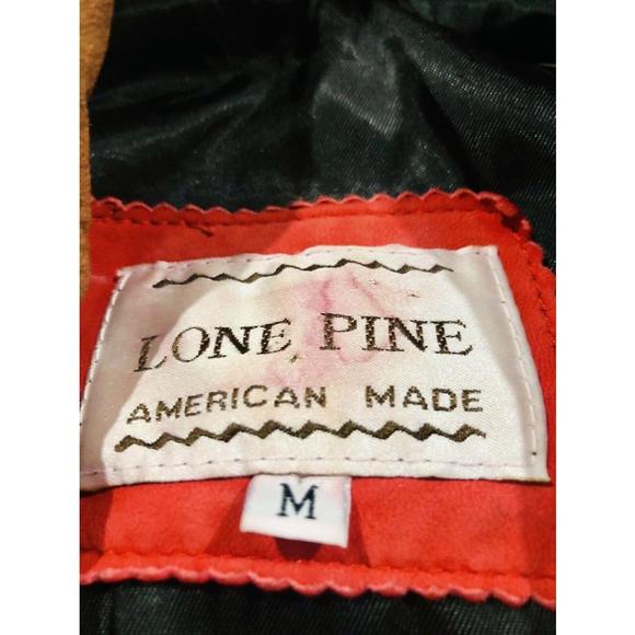 Lone Pine Women's Red Suede Leather Jacket Size M Reversible Collar Flip Cuffs - Picture 3 of 12